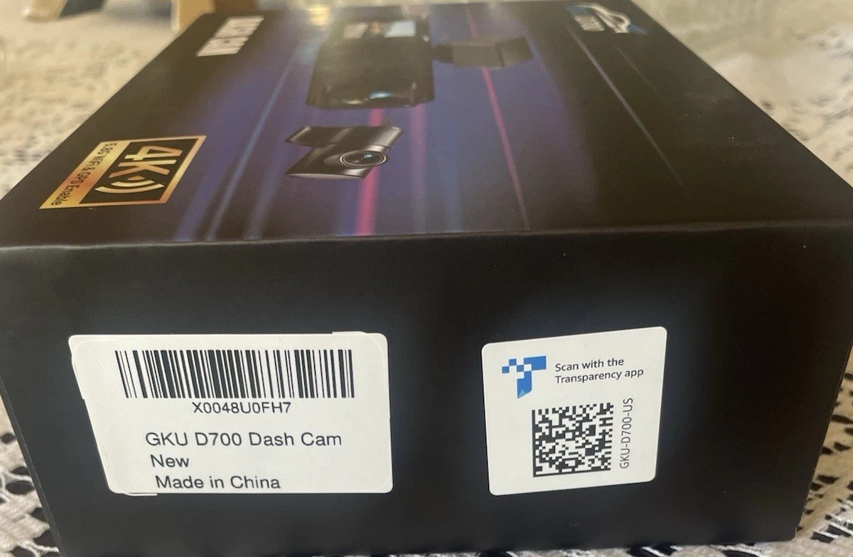 GKU D700 Dash Cam Front And Rear With Hardwire Kit Brand New