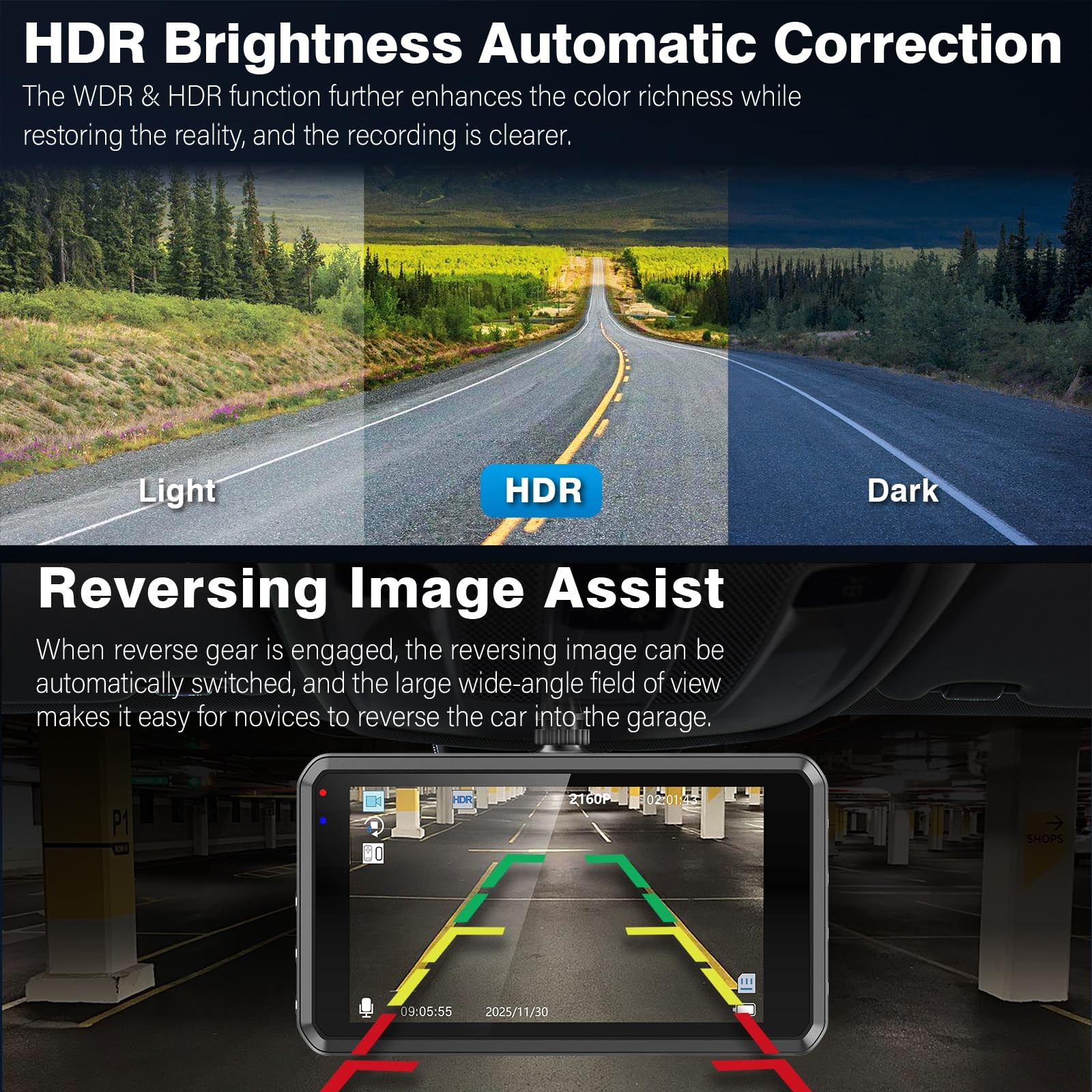 Camara De Seguridad Para Coche Cuatro K Với Monitor De Estacionamiento