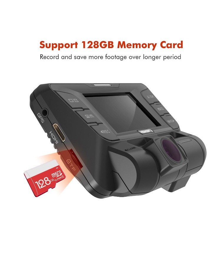 Pruveeo C2 Dash Cam Front and Rear, FHD 1080P+FHD 1080P Dual Camera NEW & SEALED