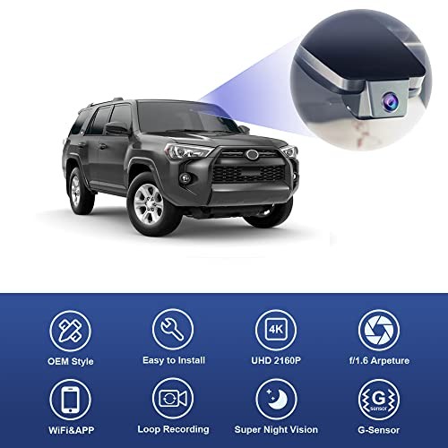 4K Dash Cam Suitable for Toyota 4Runner 2020-2024 TRD Sport Front 4K Only
