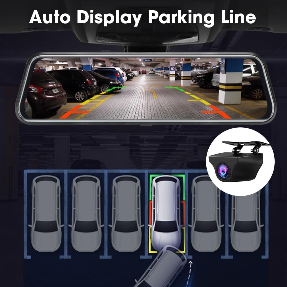 Full Touch Screen Backup Camera Loop Recording Night Vision
