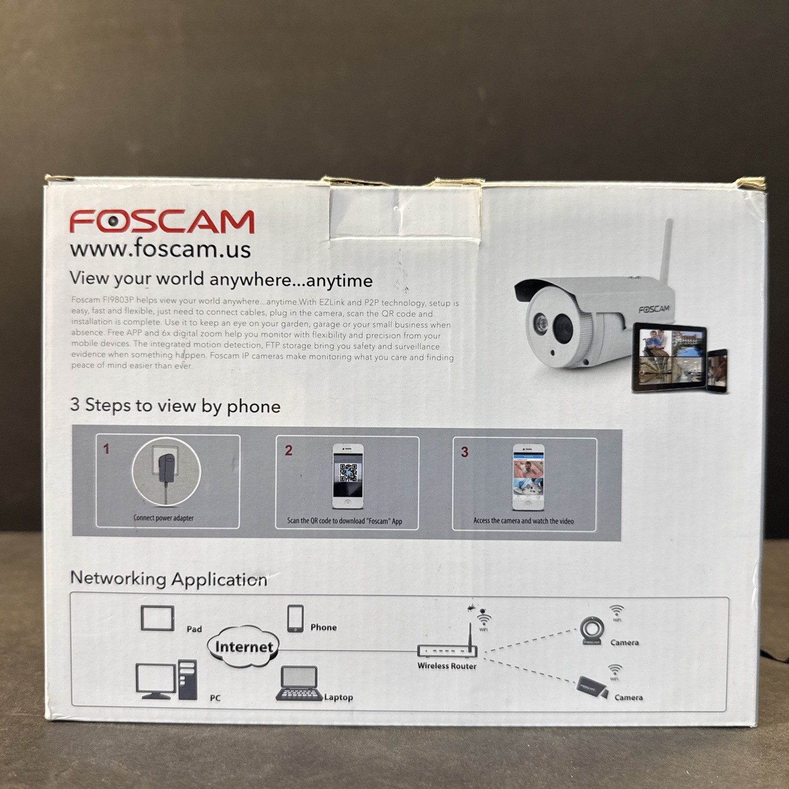 Foscam HD 720P Outdoor WiFi Security Camera – Weatherproof IP66 Bullet FI9803P
