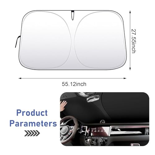6PCS Car Window Shade, Window Sunshade for Side Window Front 55.12×27.56 Inches