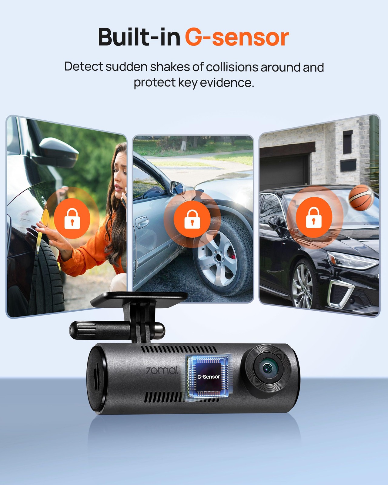 Dash Cam M310 1296P QHD Smart Front WiFi 130 Wide-Angle Night Vision Loop