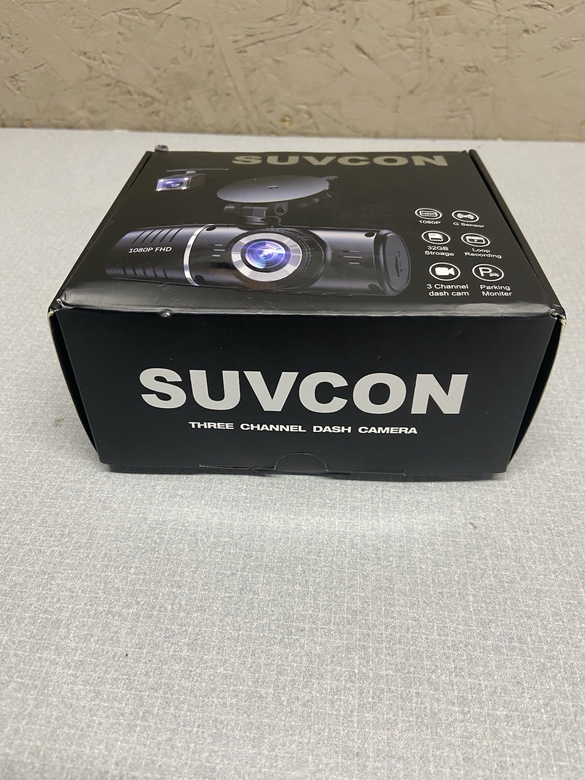 SUVCON 3-Channel Dash Cam 1080P with 32GB Card Loop Recording G Sensor