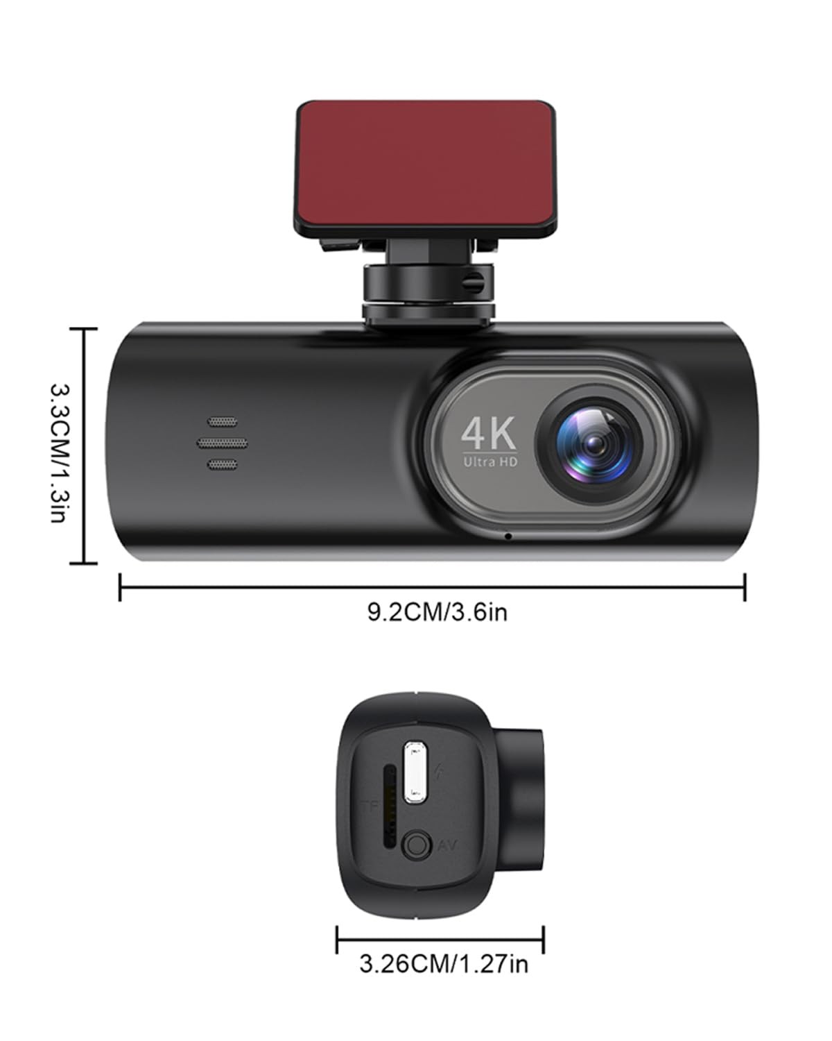 Dash Cam 4K Front, Ultra HD Dash Camera for Cars, 1.47”IPS Screen Mini Car C…