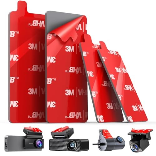 Adhesive Pad for Dash Cam: 4Pcs Sticky Pad for Dashcam Mount Front Rear –