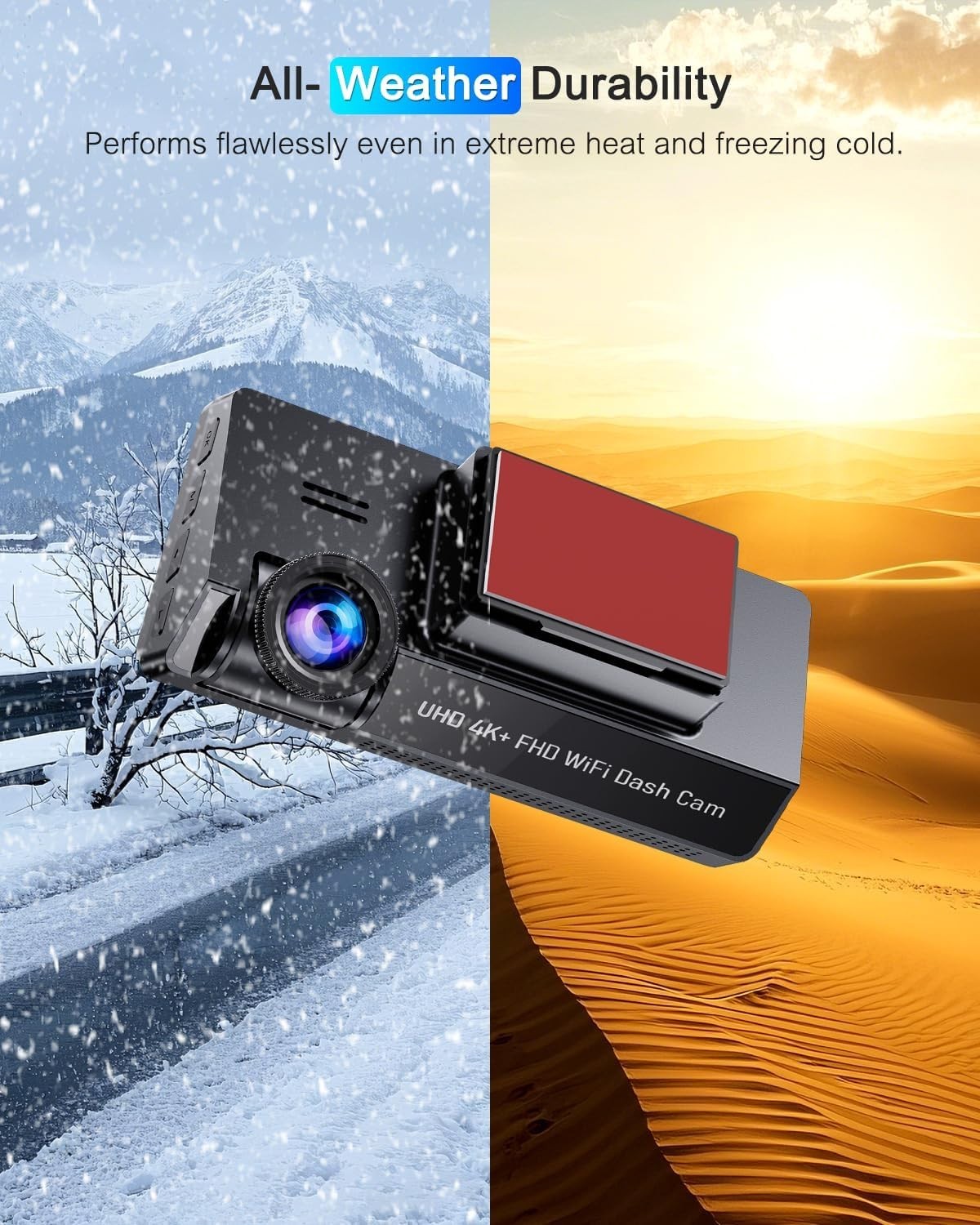24/7 Parking Mode Dash Cam – Smart 5GHz WiFi Dual Front and Rear Camera System