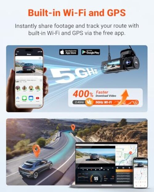 New N4 Pro S 4K 3 Channel Dash Cam, Triple STARVIS 2 Dash Camera for Cars,