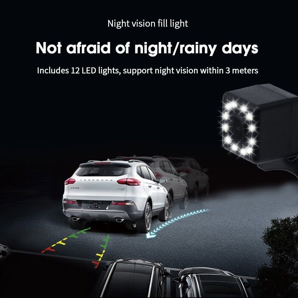 170° Reverse Camera 12 LED Car Waterproof Rear View Parking Camera Night Vision