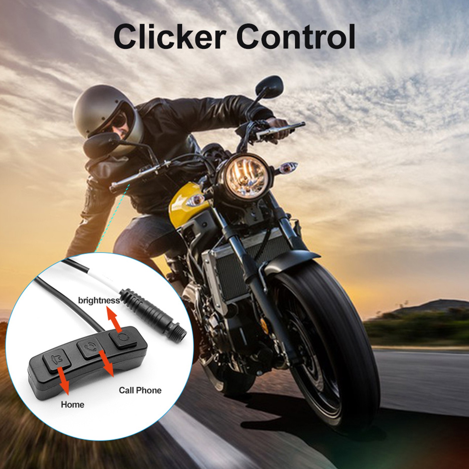 6.25″ Motorcycle CarPlay Car Radio GPS Navi Touch Screen Navigator Waterproof