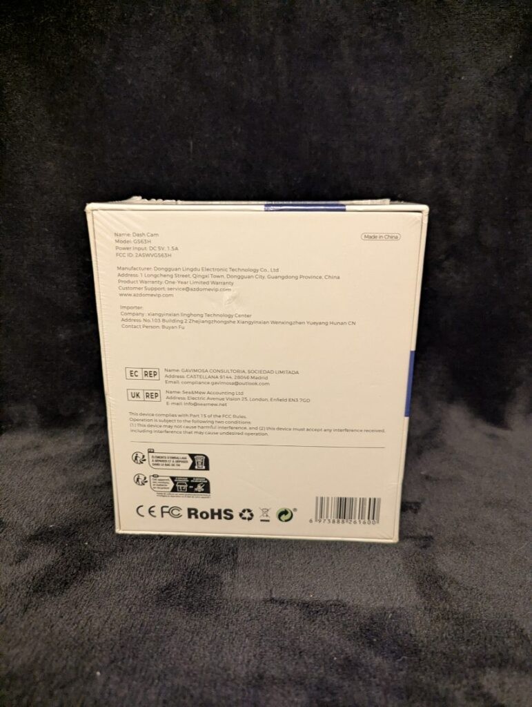 Azdome GS63H 4K Ultra HD Dash Cam, Brand New, Sealed in Original Box