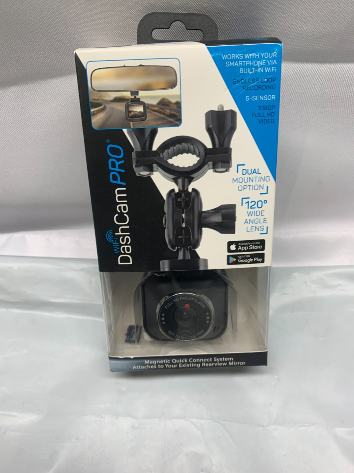 InvenTel Dash Cam PRO Portable HD Video & Audio Recorder WIFI*New