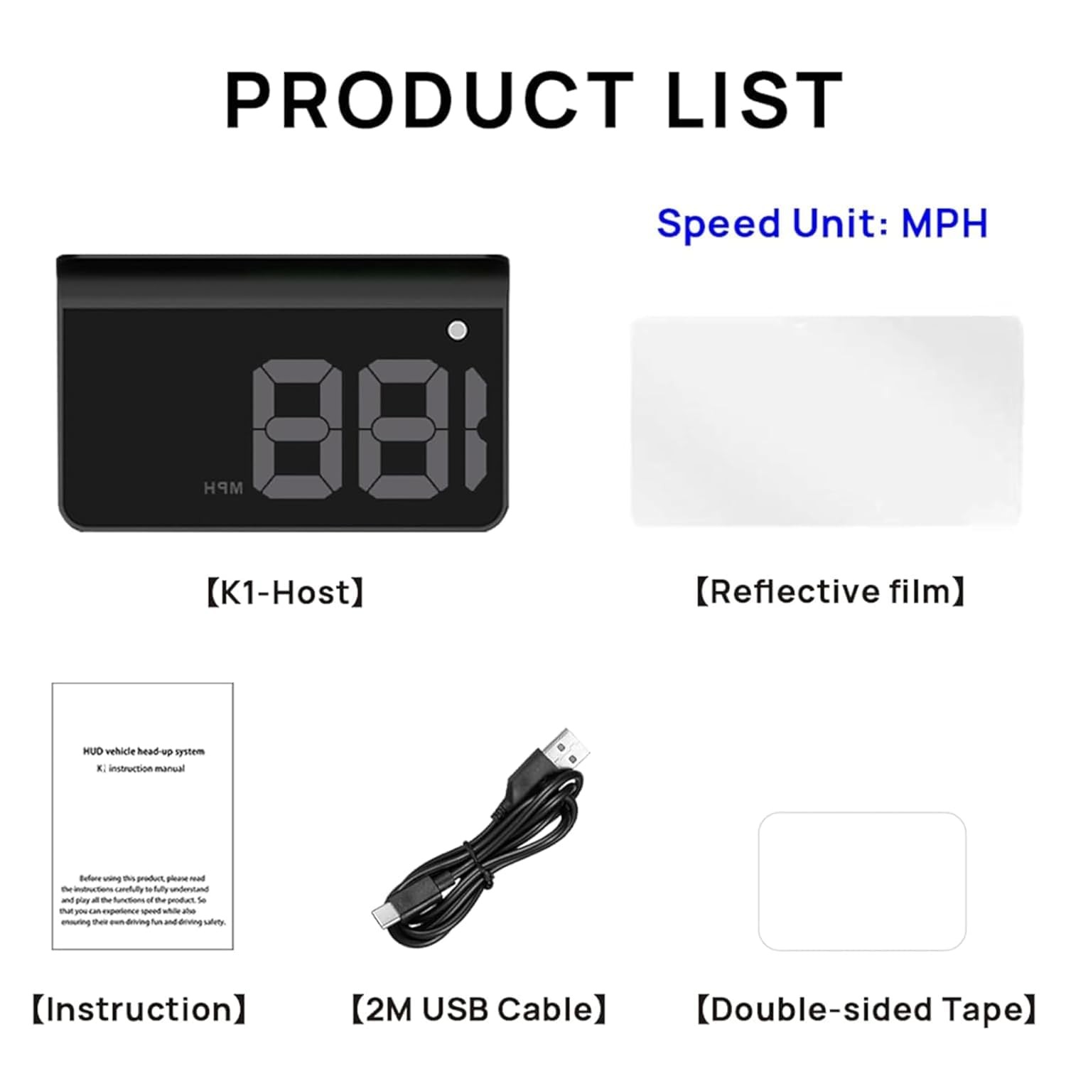 Heads up Display for Cars,Car HUD,Head Car,Digital GPS HUD…