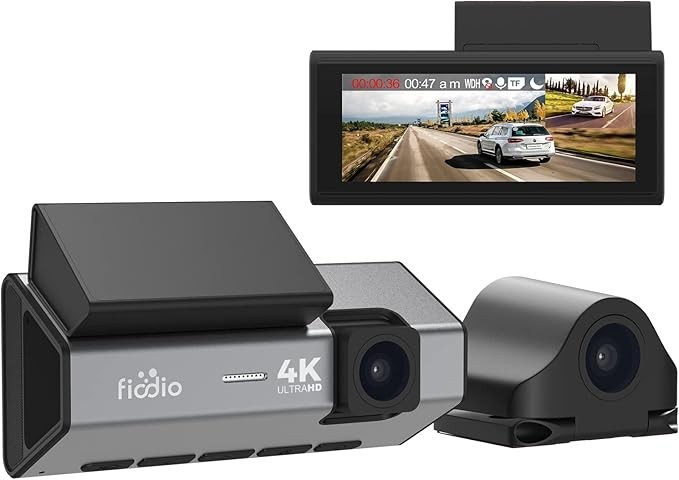 4K Dual Lens Car DVR Dash Cam Camera GPS Track Recorder G-Sensor IR Night Vision