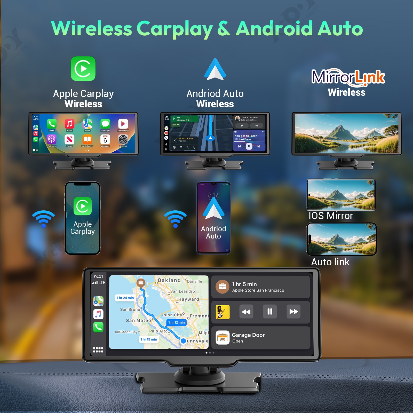 XGODY 4″1080P HD TouchScreen Dash Cam Dual Lens Front and Rear Car DVR Recorder