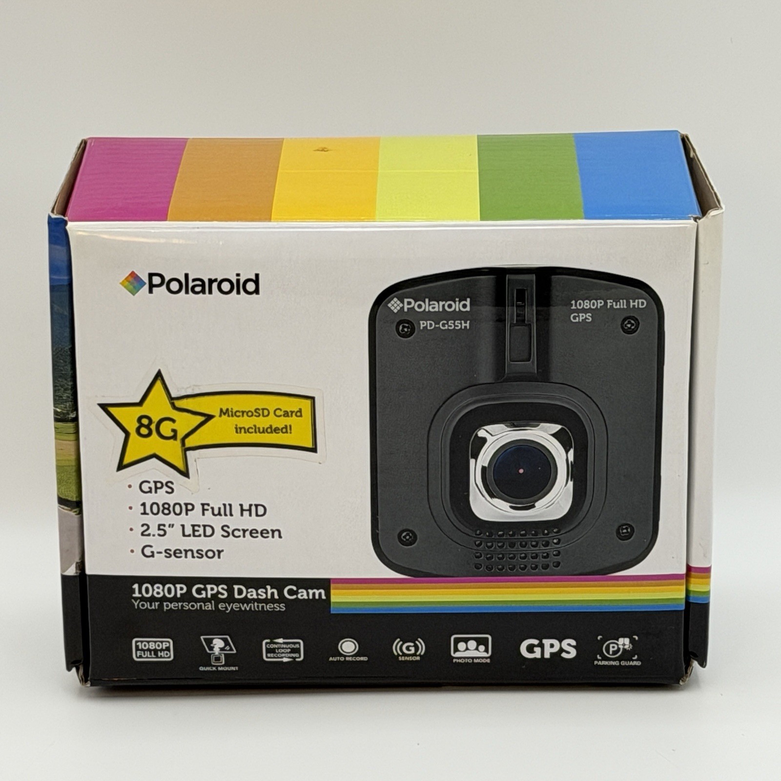 Polaroid PD-E53H 1080P HD Dash Cam Car Dashcam 2″ LED Display Screen Black