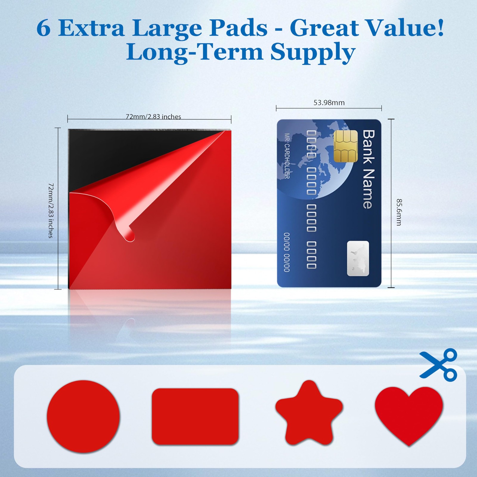 Double Sided Adhesive Pads for Dash Cam 6PCS 2.83 Inch Heavy Duty Sticky Pad…