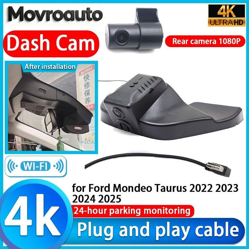 4K UHD 2160P Wifi DVR Dash Cam Camera for Ford Mondeo Taurus 2022 2023 2024 2025