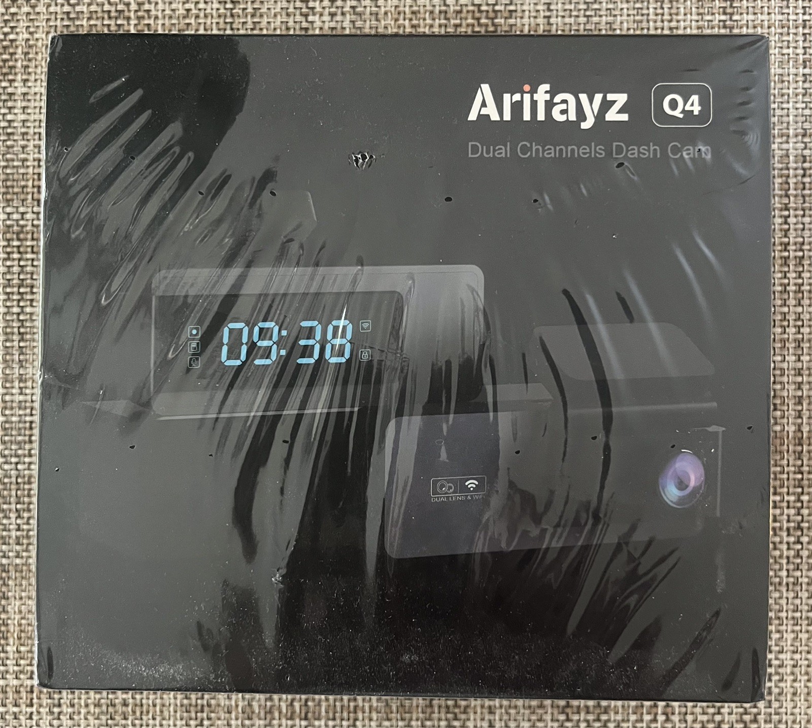 Car front/rear dual camera Arifayz Q4 Dual Channel Dash Camera – new in box
