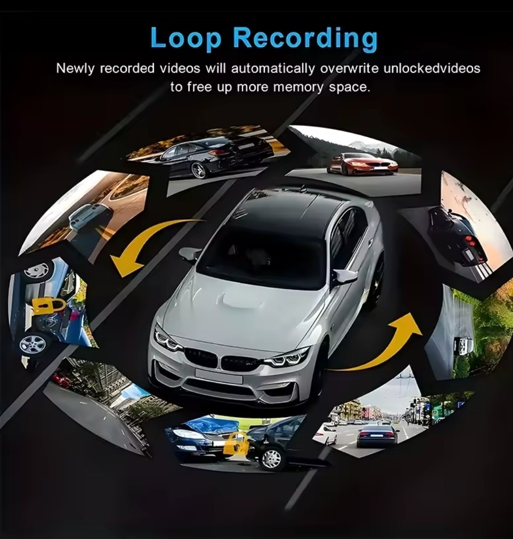 Camara De Seguridad Para Carro Auto 3 lenses Delantero/Trasero/Interior Dash Cam