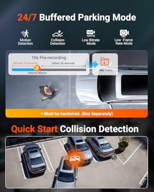 N4S 3 Channel Dash Cam for Delivery &Cargo Vans, 2.7K+1440P+1440P Vantrue N4S