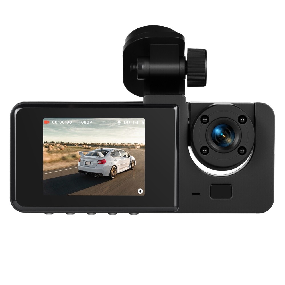 Car Dash Cam 1080P Front/Rear/Inside Dual Lens Video Recorder Camera Loop Record