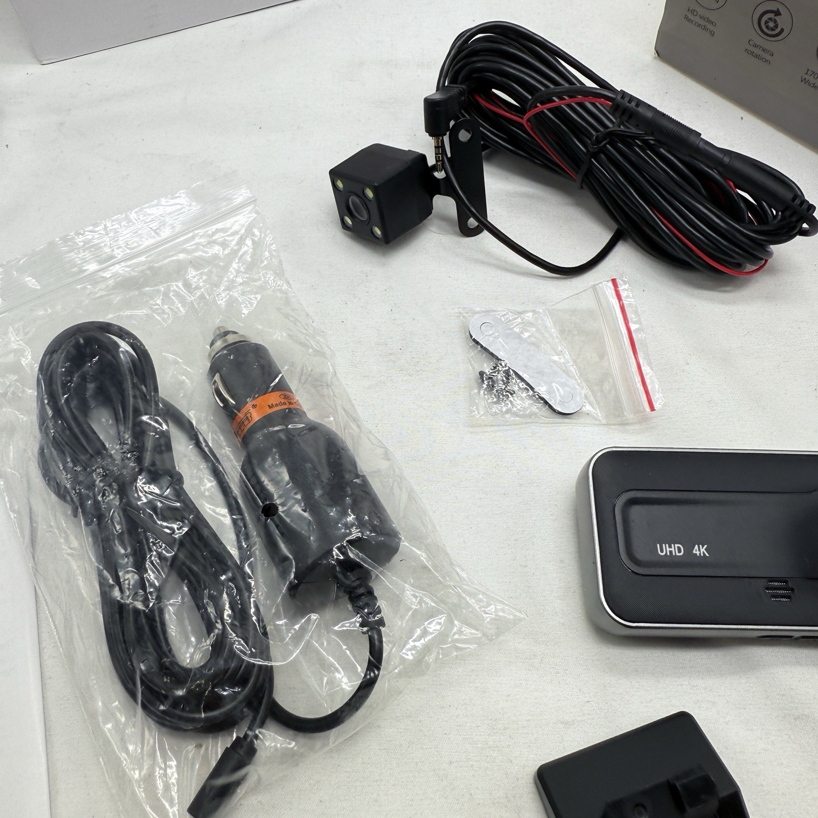 3 Channel Dash Cam Front and Rear Inside with 32GB Card 4K Dash Camera for Cars