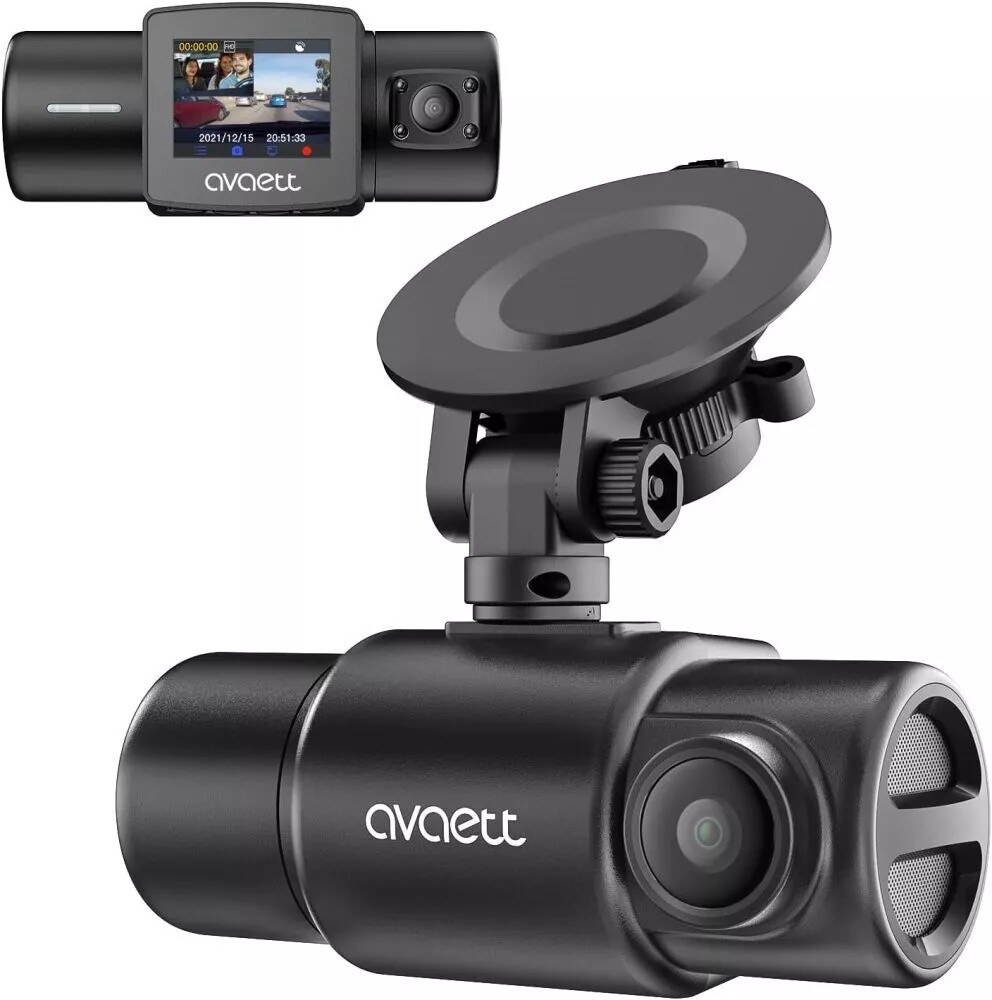 Avaett Dual 1080P Dash Cam Front and Inside WiFi GPS Night Vision with Infrared