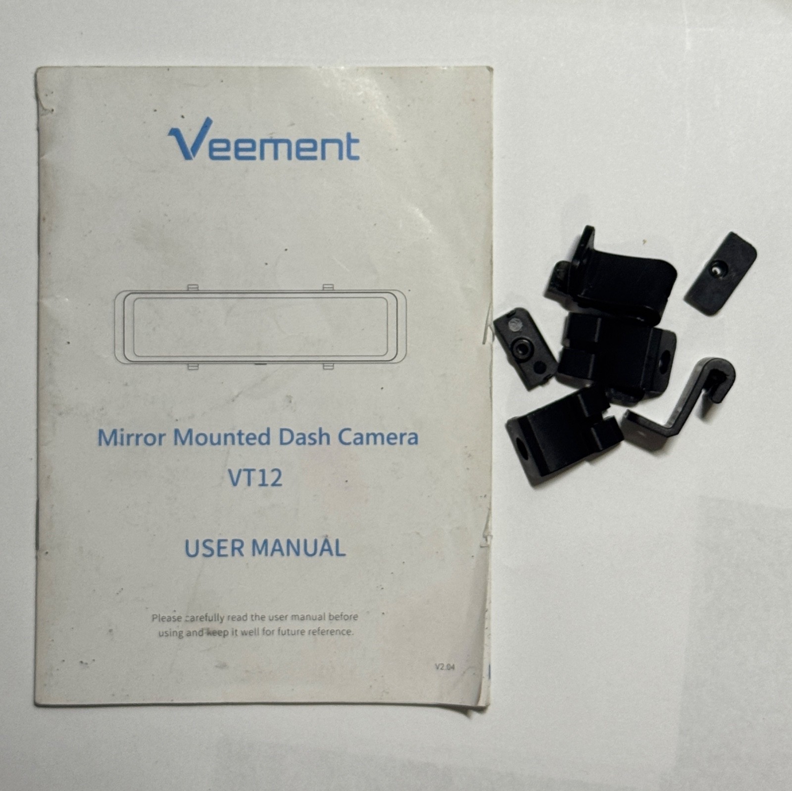 2x Veement 4K Rear View Mirror Camera, 12” Mirror Dash Cam VT12 Parts Only