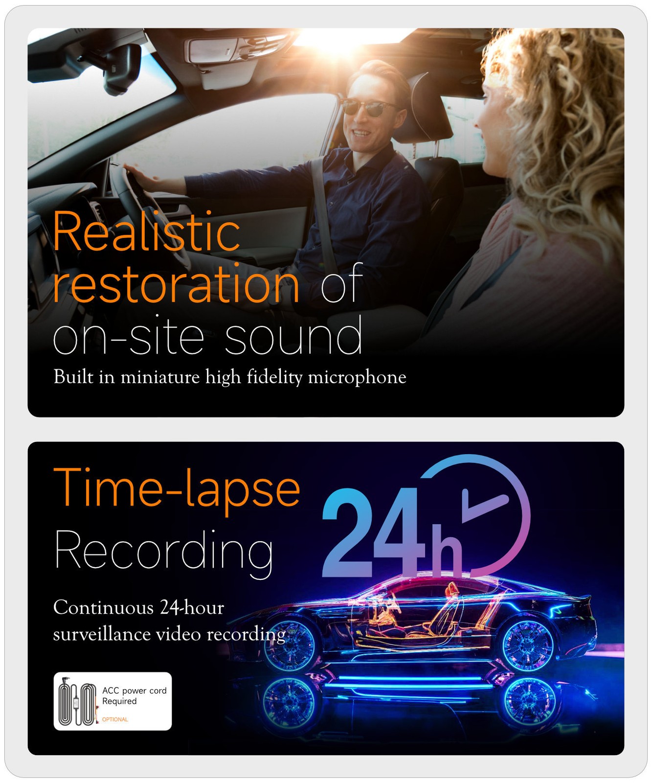 3-Channel Dash Camera Ultra HD 4K Dash Cam Front Inside and Rear with WiFi & GPS