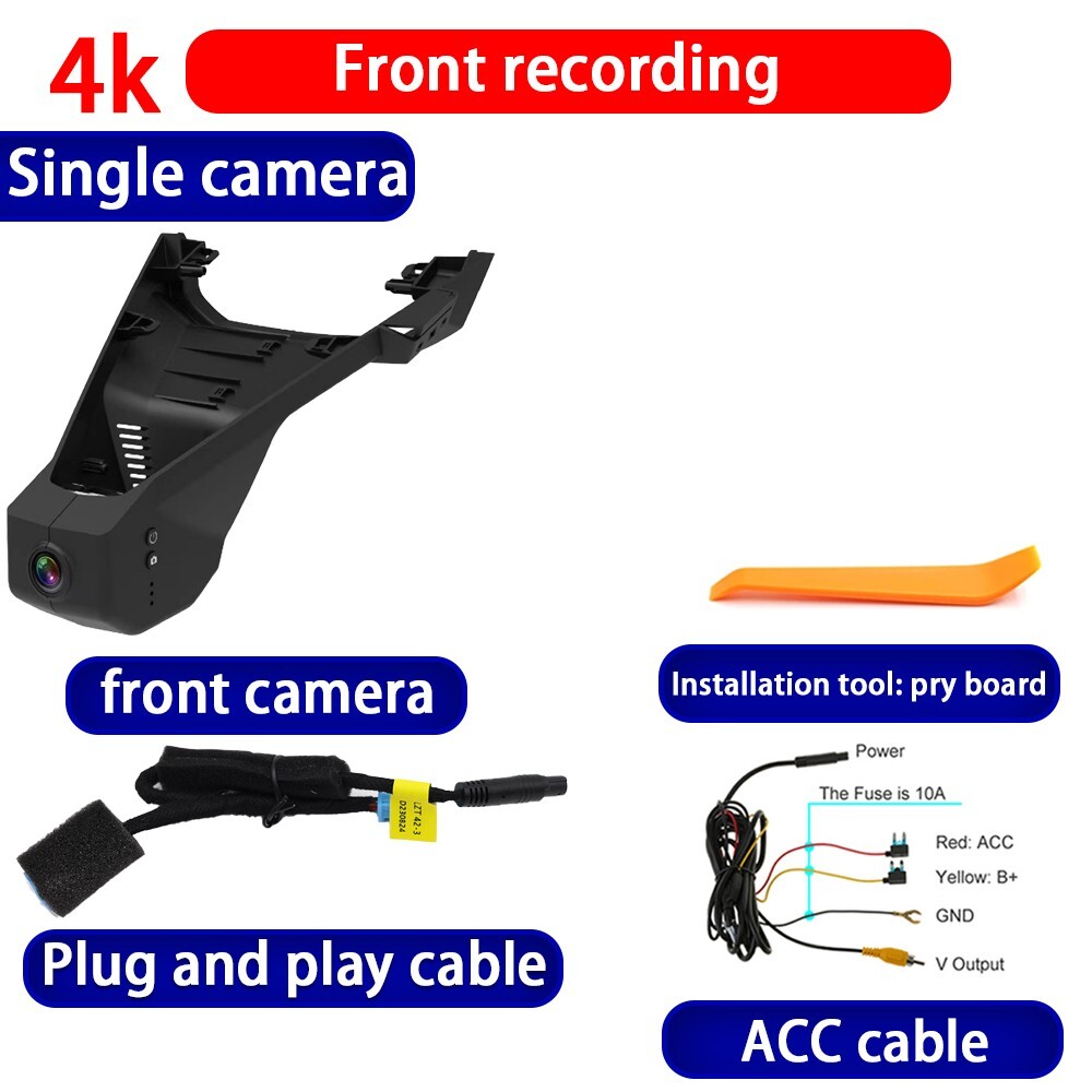 Plug and Play 4K HD Wifi DVR Dash Cam Camera for Peugeot 3008 Facelift 2023 2024