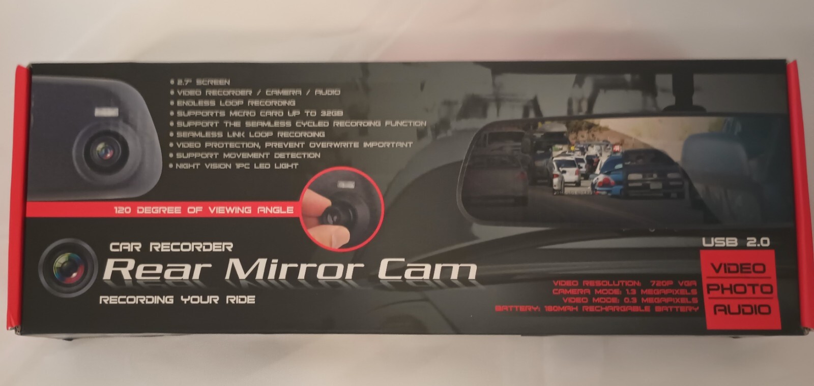 Car Recorder Rear Mirror Cam TV Direct NEW
