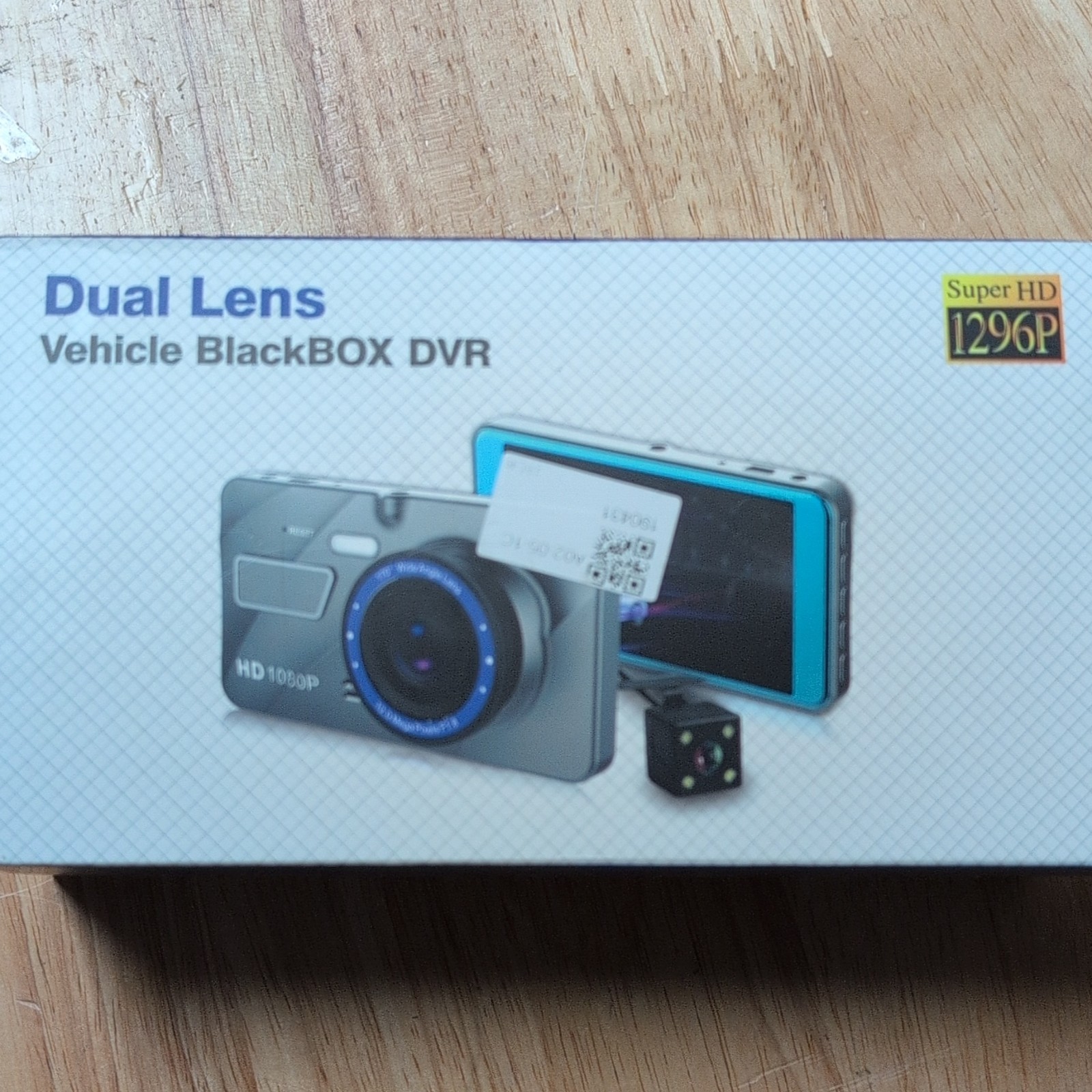 Dual Lens Vehicle Blackbox DVR Full HD 1296p Camera Video Car