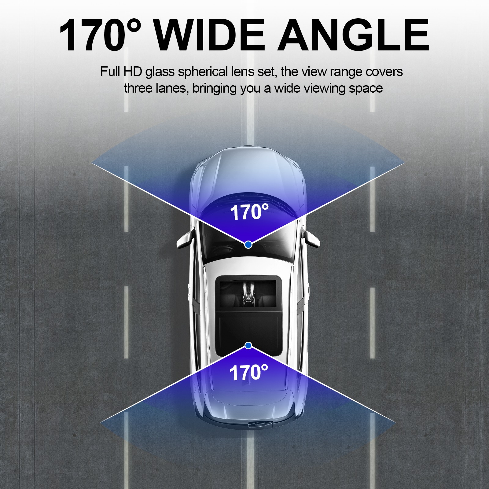 1080P Dual Lens Car DVR Dash Cam Video Recorder G-Sensor Front And Inside Camera