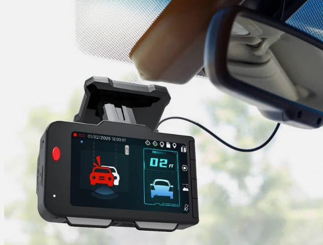 VOXX ACADC5 AI Dash Cam. Dual Lens Front 4K + Rear 1080P @ 30FPS Cameras