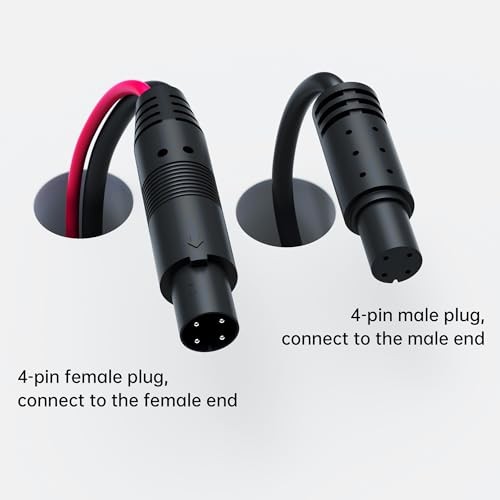 4-pin 33ft Mirror Dash Cam Rear Cam Extension Cable, Backup Camera Extension
