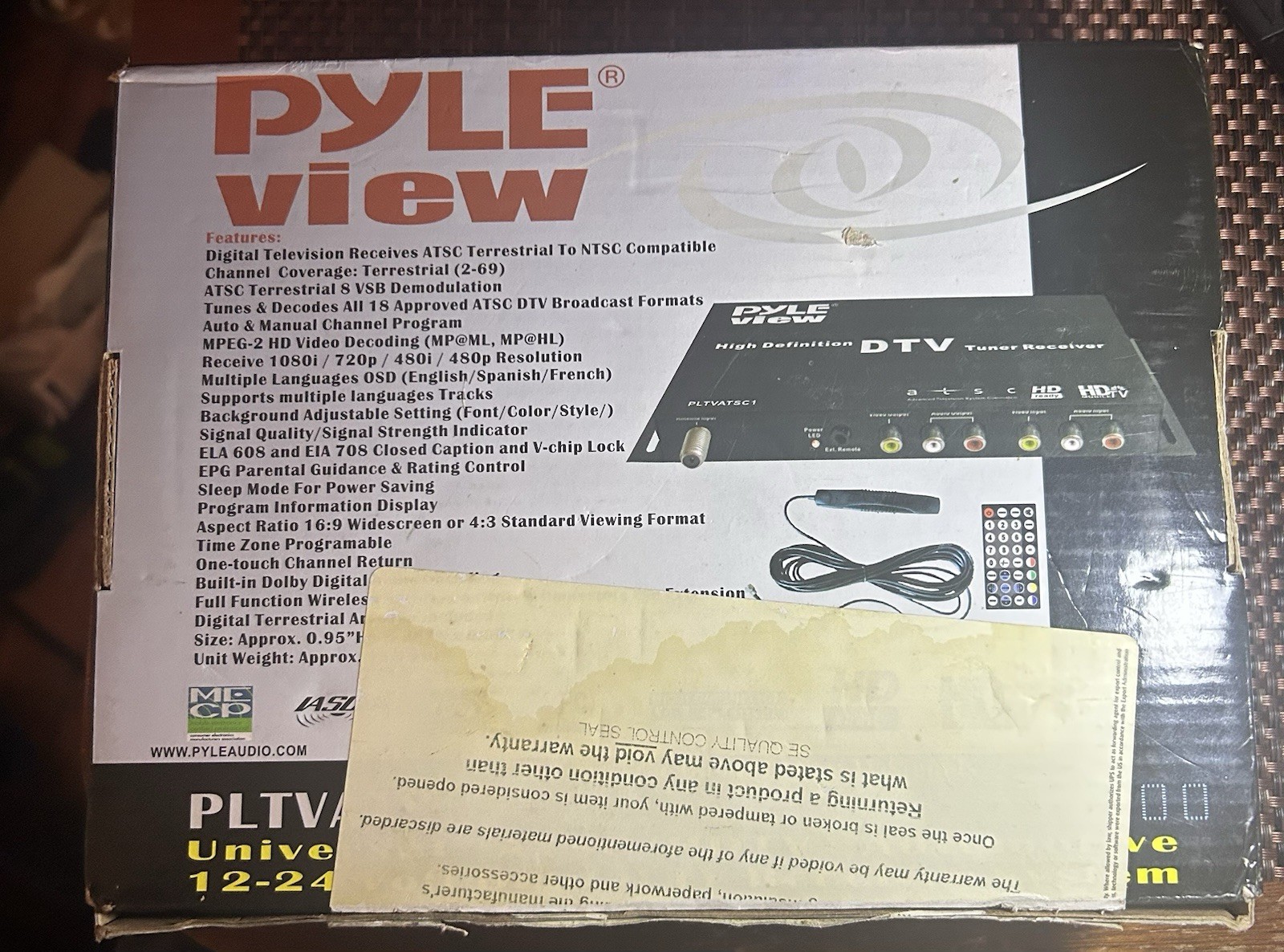 Pyle View PLTVATSC1 Universal ATSC HDTV Digital TV Receiver for Auto ,Boat