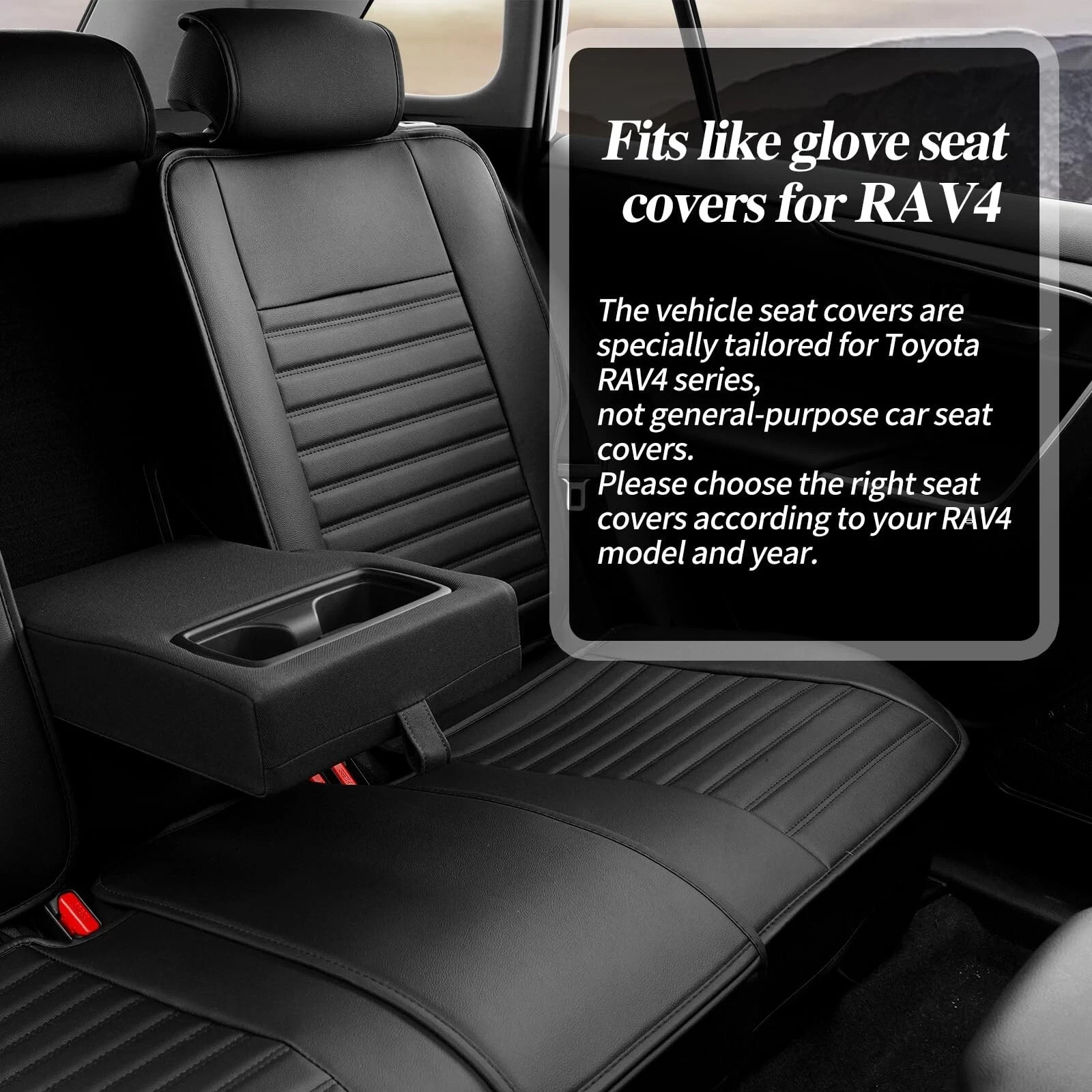 Car seat Covers Compatible with Toyota RAV4 2019-2024 2025 Hybrid XLE LE SE X…