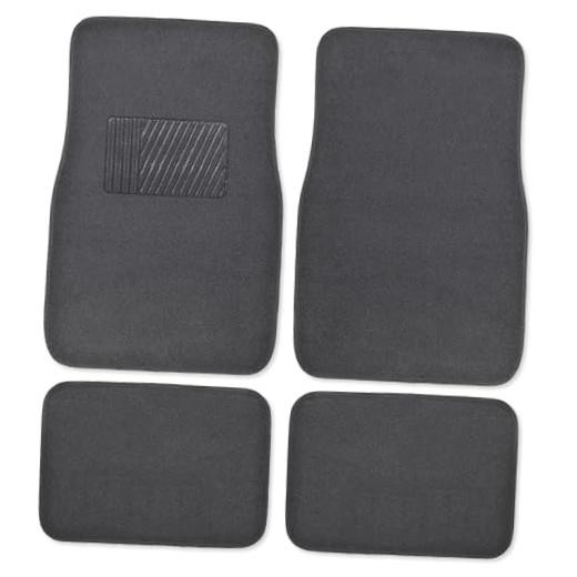 Classic Carpet Floor Mats for Car & Auto – Universal Fit -Front Charcoal Gray