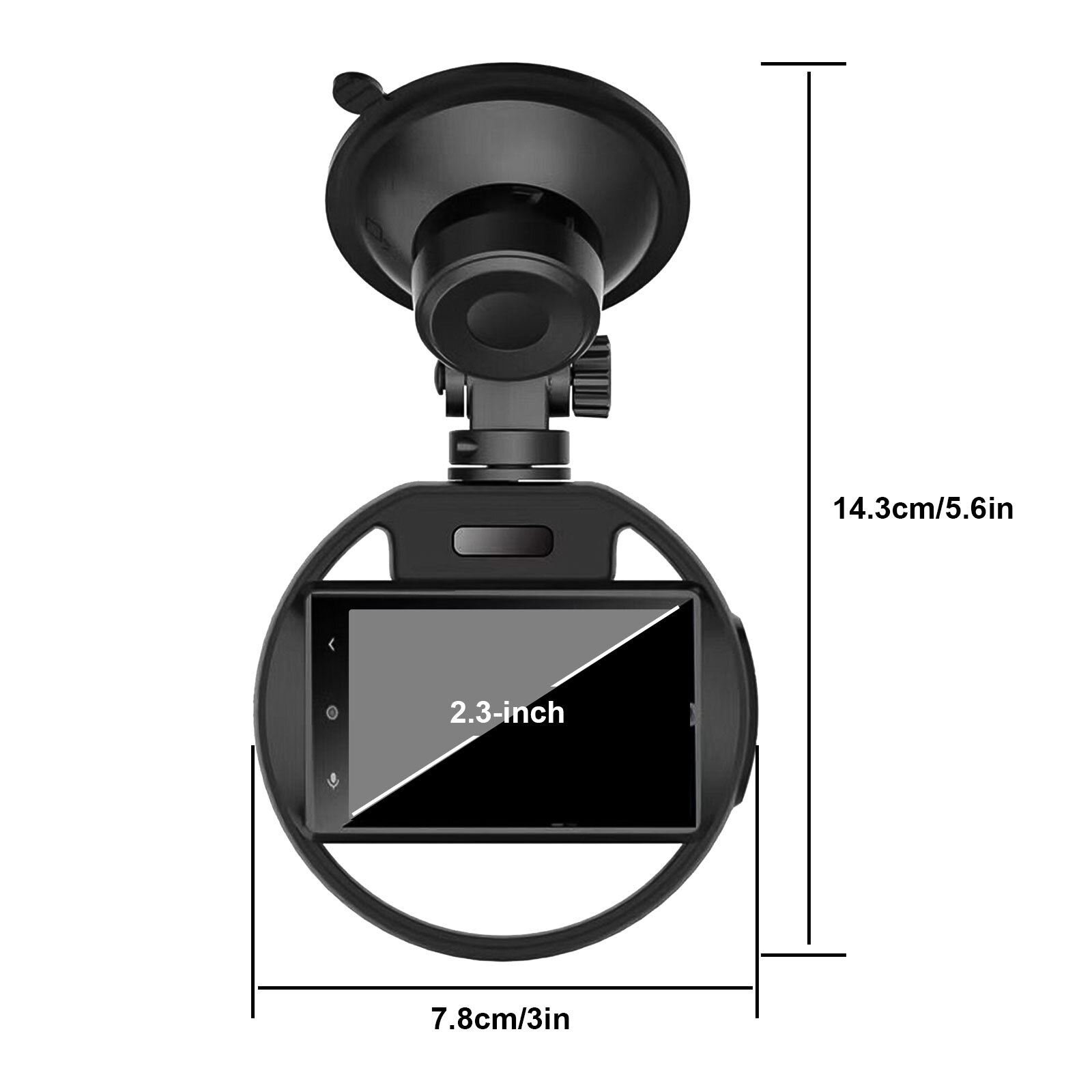 2.3″ 1080P Dual Lens Dash Cam Front & Rear Car DVR Camera G-Sensor Night Vision