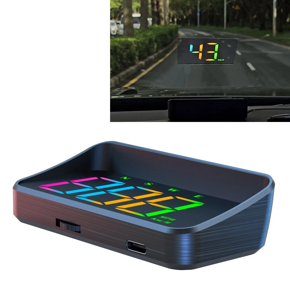 BLACK – GENERIC HUD COLOR DIGITAL AUTO GPS SPEEDOMETER HEAD UP DISPLAY