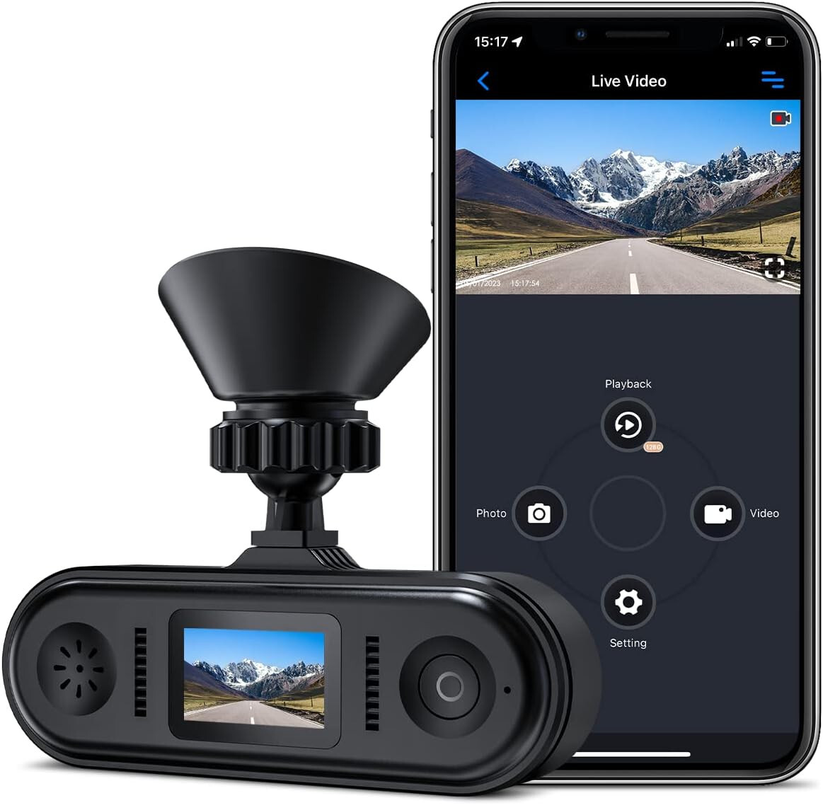 Dash Cam Built in WiFi Car Dashboard Camera Recorder with FHD 1080P