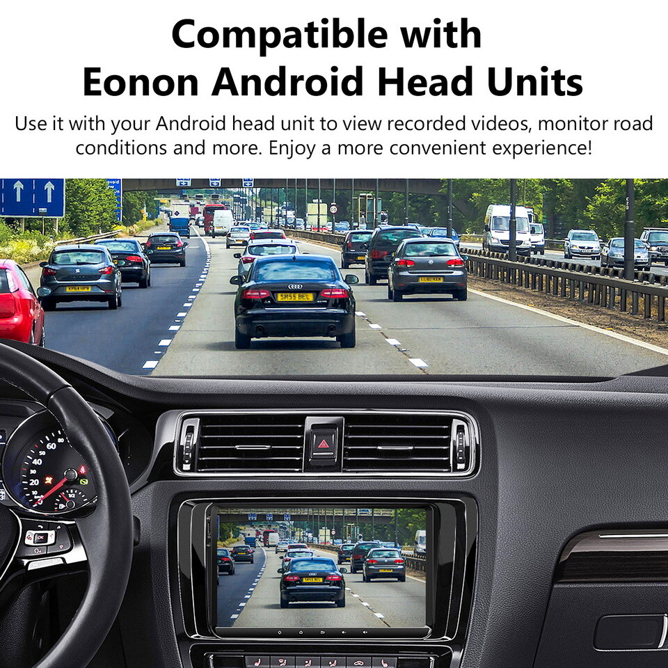 A100 Front Durable USB Dash Camera Wide angle DVR for Eonon Android Car Stereo