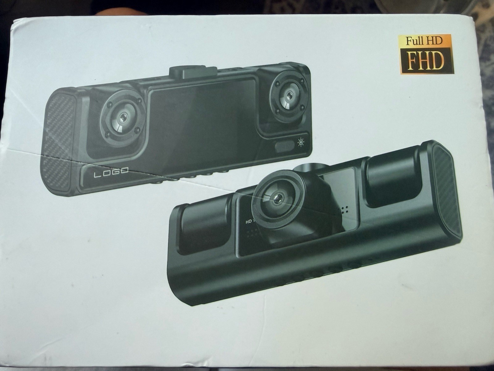 Triple Lens Dash Cam Front Rear and Inside Full HD 1080P for Cars Dashcam Taxi