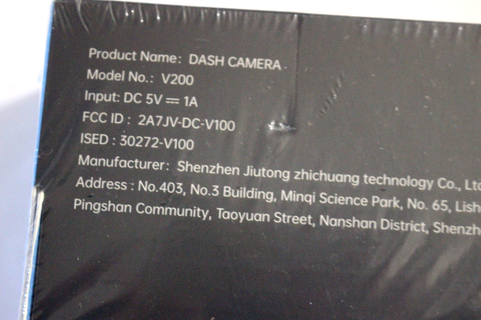 DASH CAMERA V200 2.5K 5V