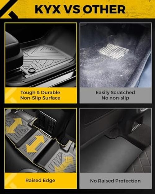 Floor Mats Fit for 2013 2014 2015 2016 2017 Accord, All Weather Protection