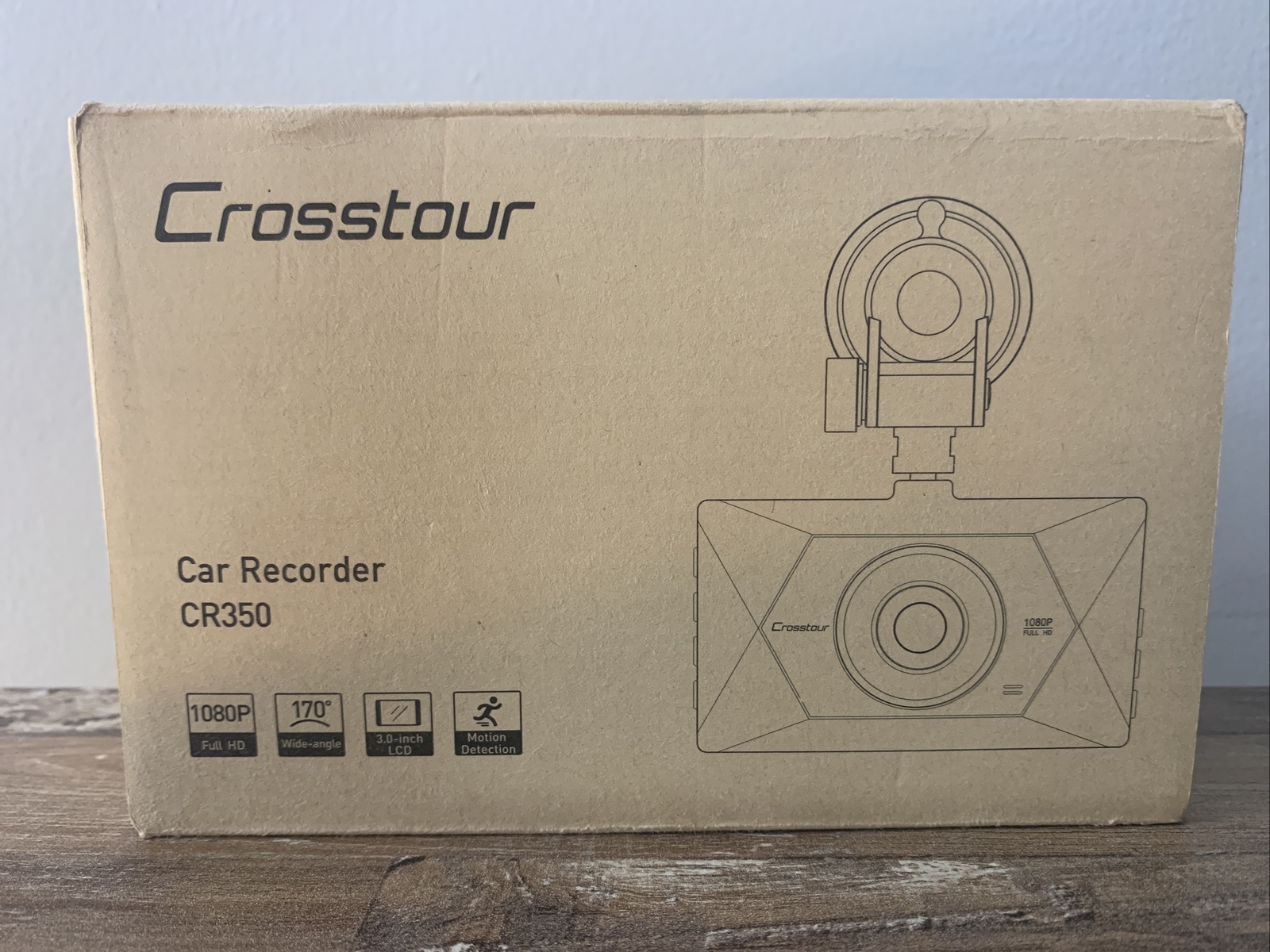 Crosstour CR350 Dash Cam Full HD1080P Car Dash Camera 3” LCD Screen Recorder