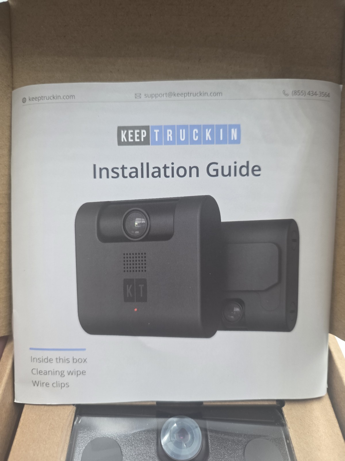 KT KeepTruckin DC-34 Dual Facing Dash Cam