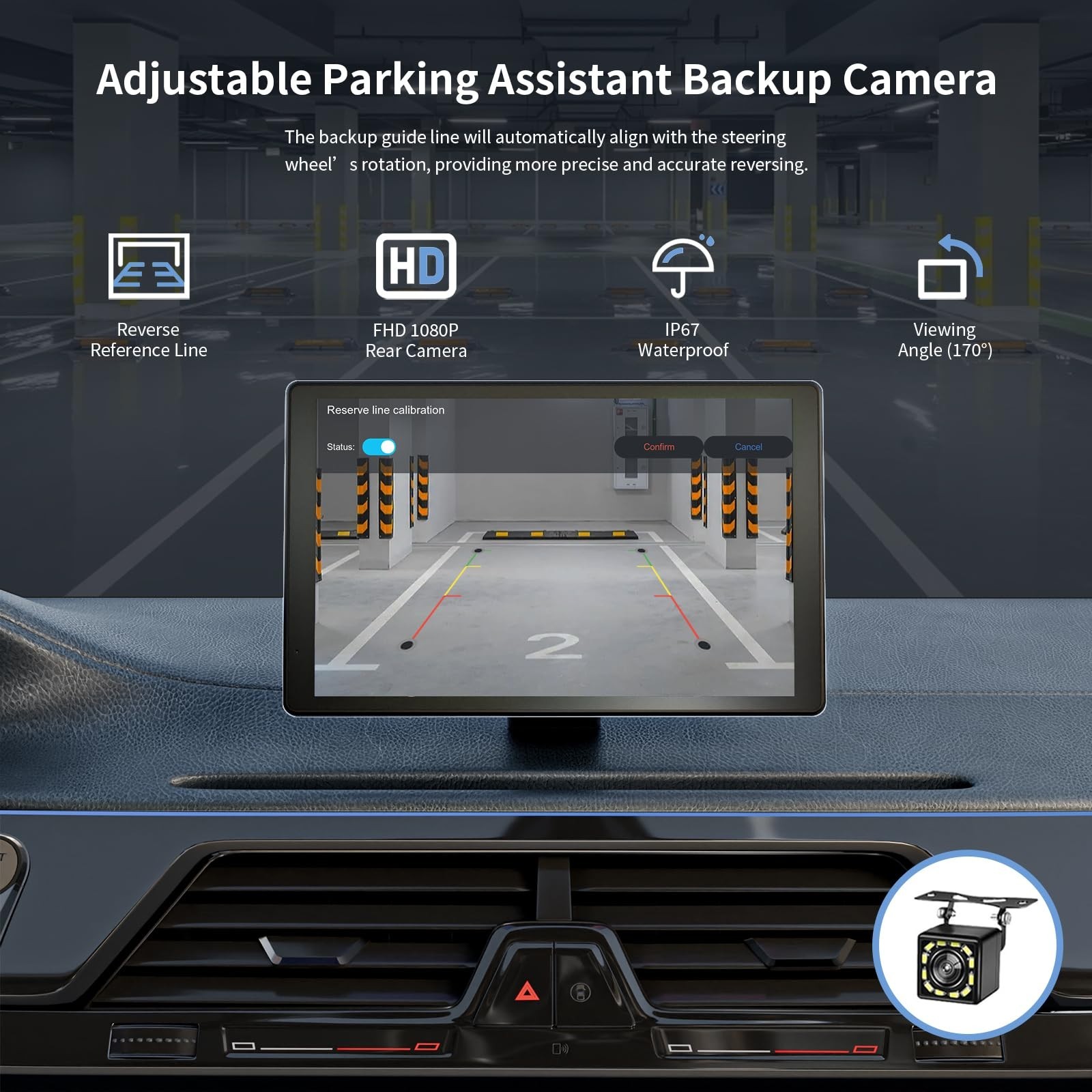 9″ Wireless CarPlay & Android Auto Screen, 4K Dash Cam, 1080p Backup Camera, GPS